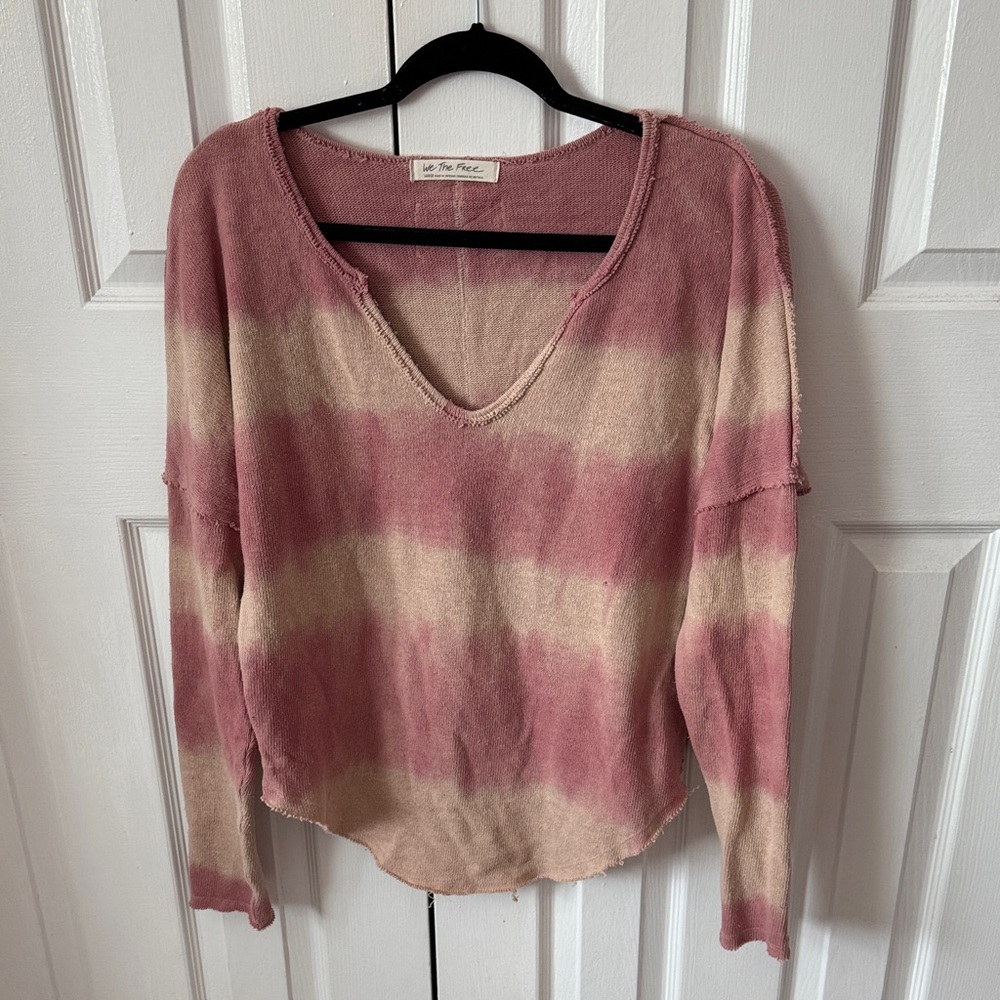 We The Free Pink Knit Top